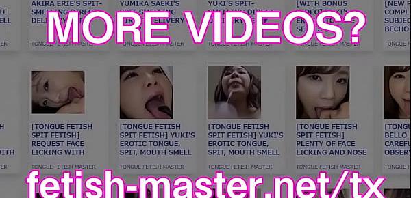  Japanese Asian Tongue Spit Face Nose Licking Sucking Kissing Handjob Fetish - More at fetish-master.net